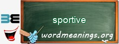WordMeaning blackboard for sportive